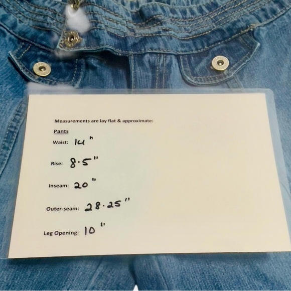 Y2K Vintage 90s "No Fuze" denim Capri 90s low waist Grunge Hippy Sz 7/8 - Picture 7 of 8